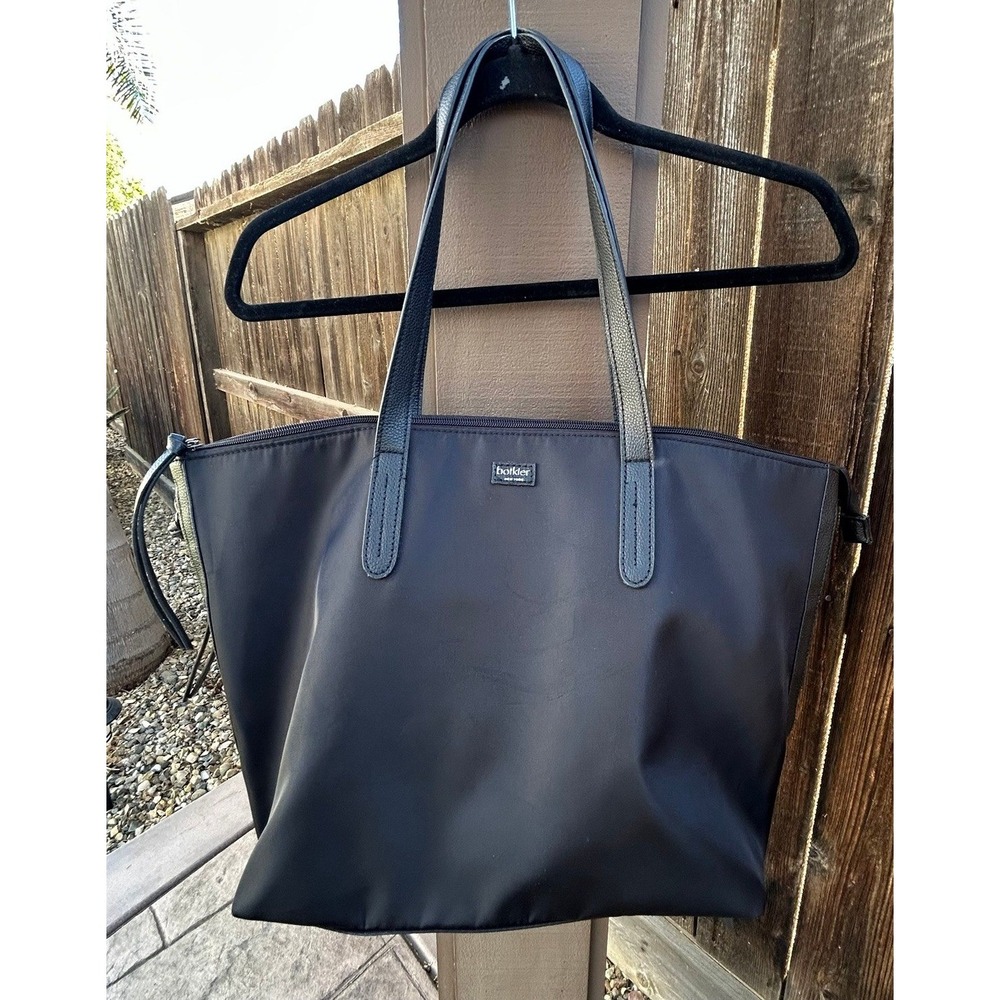 Botkier New York Bond Tote Black Polyester Large Zip Top Shoulder Bag